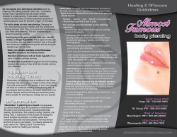 Almost Famous Body Piercing Healing Brochure