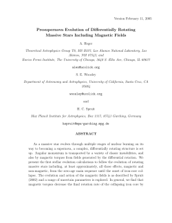 Presupernova Evolution of Differentially Rotating Massive Stars