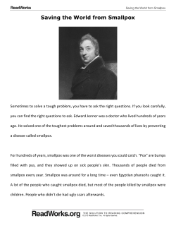 Saving the World from Smallpox
