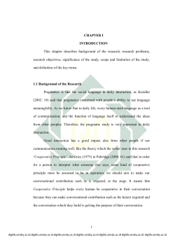 1 CHAPTER I INTRODUCTION This chapter describes