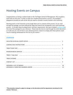 TRS Facilities Booking Manual - Ted Rogers Students` Society