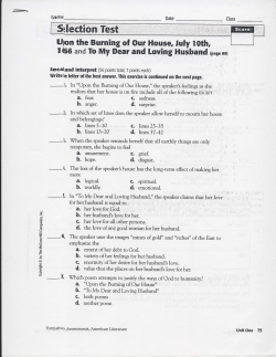 Burning House worksheet