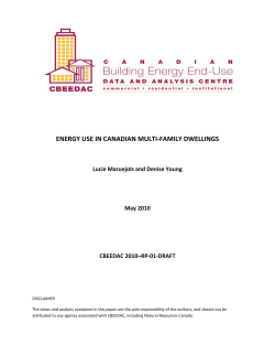 Energy Use in Canadian Multi-Family Dwellings