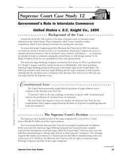 12 United States v. E.C. Knight Co., 1895