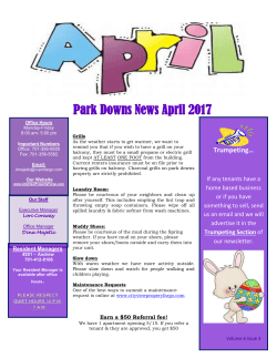 Park Downs News April 2017 - City View Property Management
