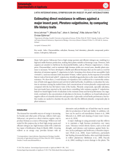 Estimating direct resistance in willows against a major insect pest