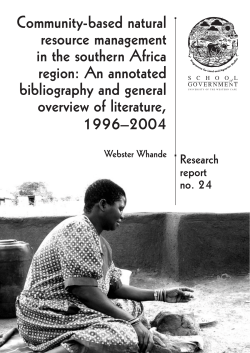 Community-based natural resource management