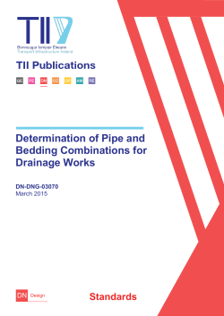 Determination of Pipe and Bedding Combinations
