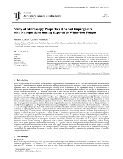 Study of Microscopy Properties of Wood Impregnated