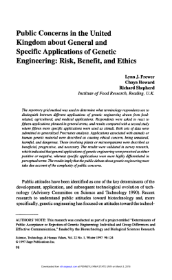 Specific Applications of Genetic