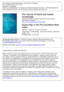 Research paper: Guinea Pigs in the Pre