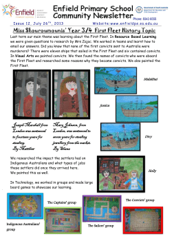 Miss Skouroumounis` Year 3/4 First Fleet History Topic