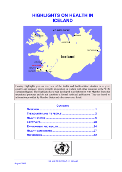highlights on health in iceland - WHO/Europe