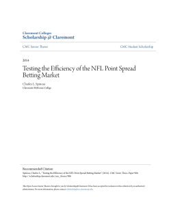 Testing the Efficiency of the NFL Point Spread Betting Market