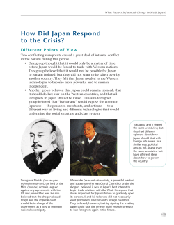 How Did Japan Respond to the Crisis?