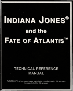 INDIANA JONES and the FATE of ATLANTIS