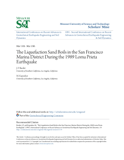 The Liquefaction Sand Boils in the San Francisco