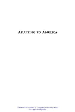 adapting to america - Georgetown University