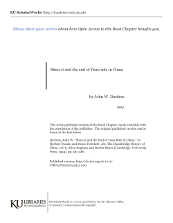 Shun-ti and the end of Y&uuml;an rule in China by John W. Dardess