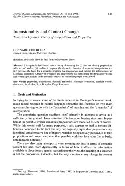 Intensionality and context change