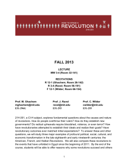 FALL 2013 - Law and Revolution