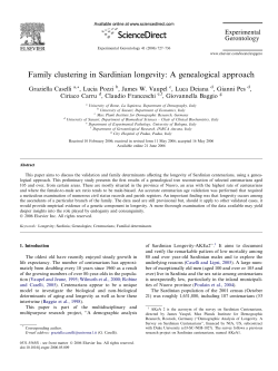 Family clustering in Sardinian longevity