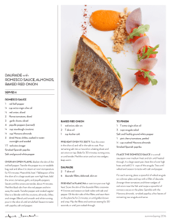 DAURADE with ROMESCO SAUCE, ALMONDS