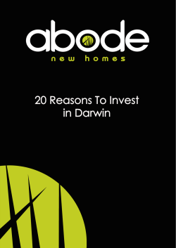 2011 20 Reasons to Invest in Darwin