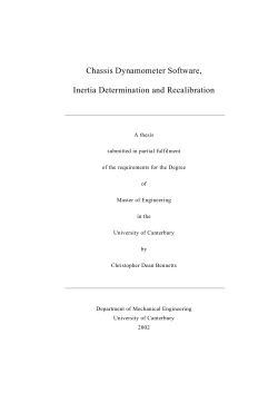 Chassis Dynamometer Software, Inertia Determination and