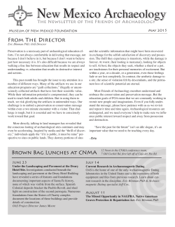 2015 May - New Mexico Office of Archaeological Studies
