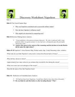 Discovery Worksheet: Napoleon