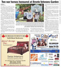 Two war heroes honoured at Bronte Veterans Garden