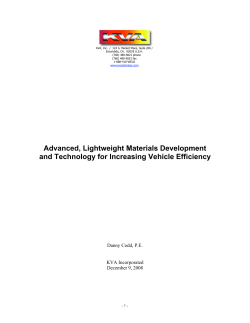 Advanced, Lightweight Materials Development and