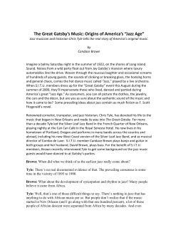 The Great Gatsby`s Music: Origins of America`s &ldquo;Jazz Age&rdquo;