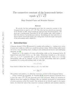 The connective constant of the honeycomb lattice equals &radic; 2