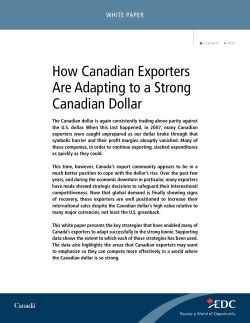 How Canadian Exporters Are Adapting to a Strong Canadian Dollar