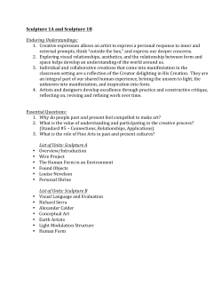 Sculpture 1A and Sculpture 1B Enduring Understandings