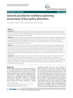 General practitioner workforce planning: assessment of four policy