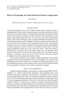 Effect of Orography on Land and Ocean Surface Temperature