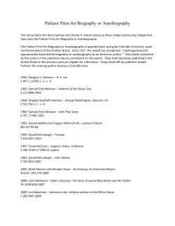 Pulitzer Prize for Biography or Autobiography