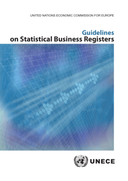 on Statistical Business Registers