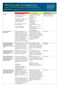 Guide to Data Storage and Custodial Practices