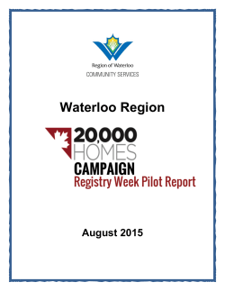 Waterloo Region - Region of Waterloo Community Services