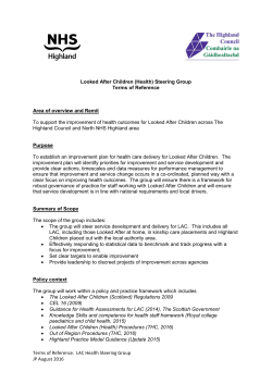 Terms of Reference LAC Health Steering Group