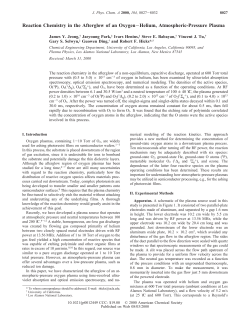 Reaction Chemistry in the Afterglow of an Oxygen&minus;Helium