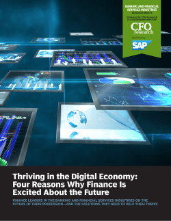 Thriving in the Digital Economy: Four Reasons Why