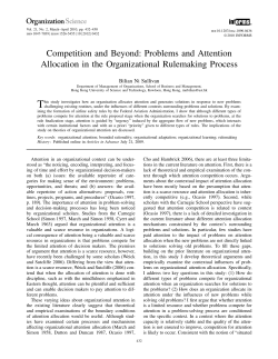 Competition and Beyond: Problems and Attention Allocation in the