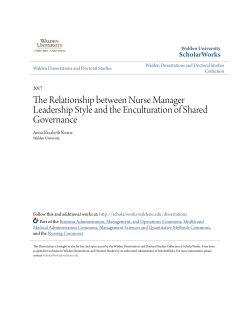 The Relationship between Nurse Manager