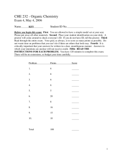 Exam 4 KEY - Chemistry