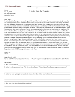 A Letter from the Trenches